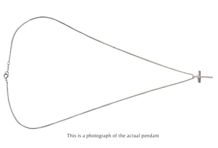 Tiffany & Co Single Diamond Cross Pendant 18k White Gold - Bloomsbury Manor Ltd