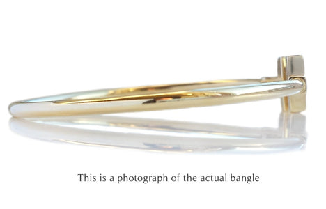 Tiffany & Co T Turquoise Wire Bracelet 18k Gold - Bloomsbury Manor Ltd