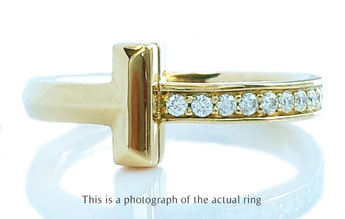 Tiffany & Co T1 18k Yellow Gold Diamond Ring - Bloomsbury Manor Ltd