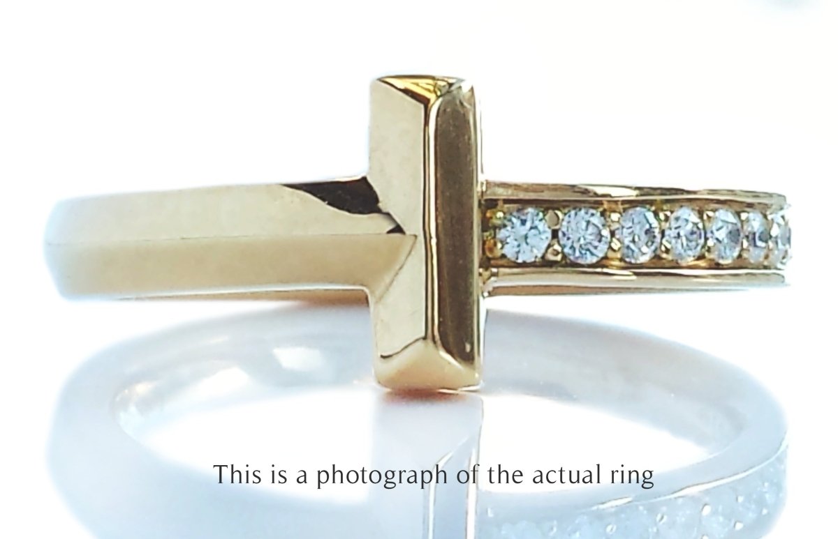 Tiffany & Co T1 18k Yellow Gold Diamond Ring - Bloomsbury Manor Ltd
