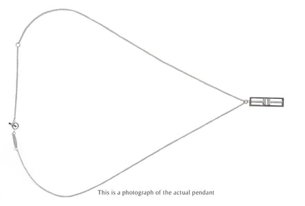 Tiffany & Co T2 Bar Diamond Pendant 18k White Gold - Bloomsbury Manor Ltd