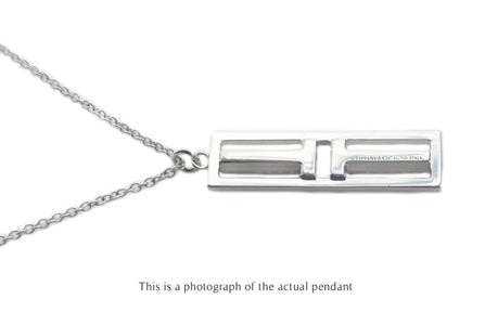Tiffany & Co T2 Bar Diamond Pendant 18k White Gold - Bloomsbury Manor Ltd