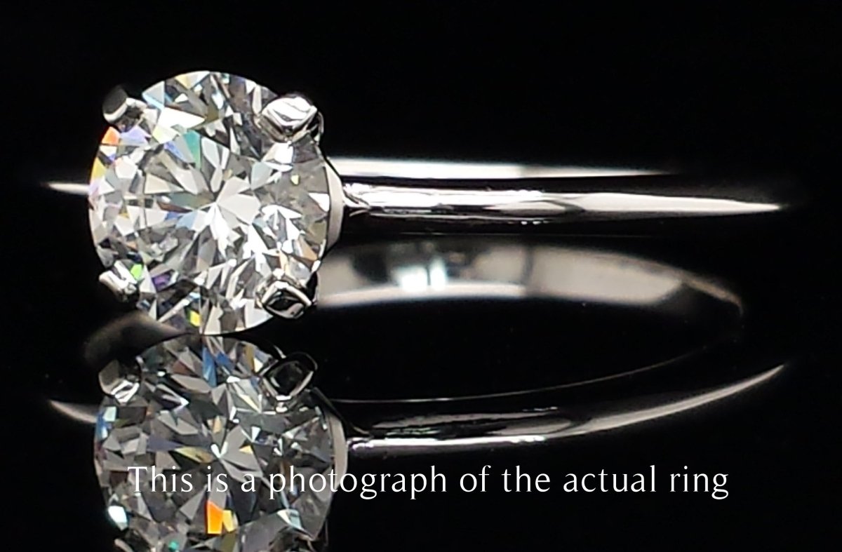 Tiffany & Co. 'True' 0.61ct D/IF Round Brilliant Diamond Engagement Ring - Bloomsbury Manor Ltd