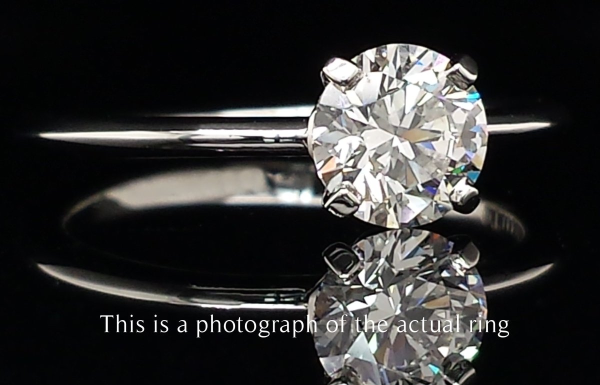 Tiffany & Co. 'True' 0.61ct D/IF Round Brilliant Diamond Engagement Ring - Bloomsbury Manor Ltd