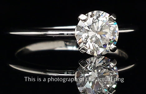 Tiffany & Co. 'True' 0.61ct D/IF Round Brilliant Diamond Engagement Ring - Bloomsbury Manor Ltd