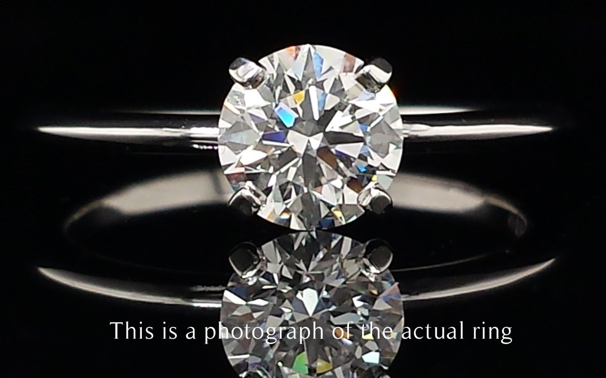 Tiffany & Co. 'True' 0.61ct D/IF Round Brilliant Diamond Engagement Ring - Bloomsbury Manor Ltd