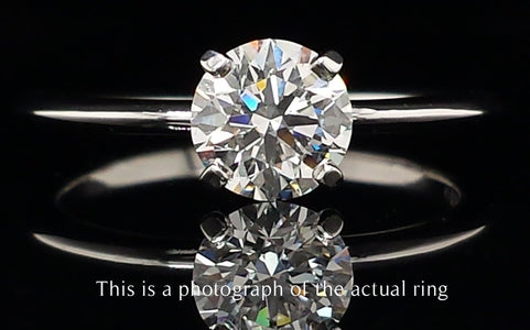 Tiffany & Co. 'True' 0.61ct D/IF Round Brilliant Diamond Engagement Ring - Bloomsbury Manor Ltd