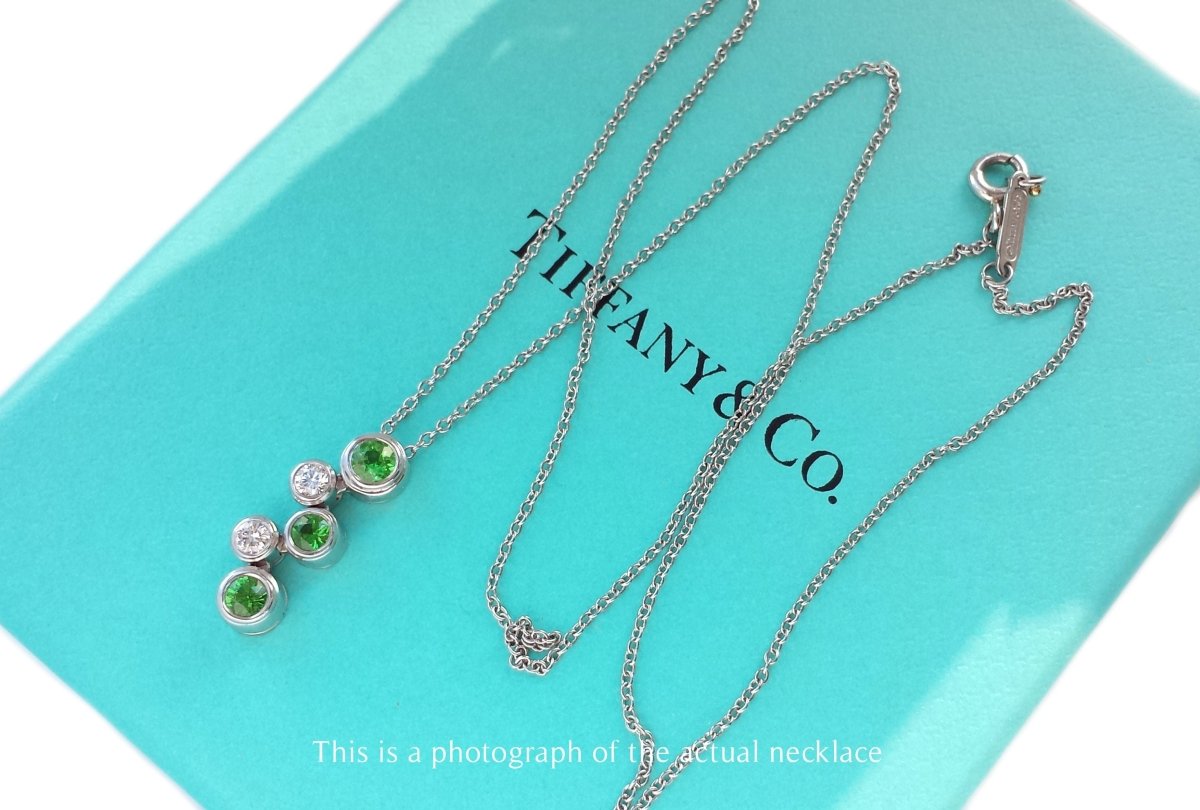 Tiffany & Co Tsavorite Garnet & Diamond Bubbles Pendant - Bloomsbury Manor Ltd