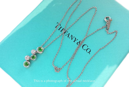 Tiffany & Co Tsavorite Garnet & Diamond Bubbles Pendant - Bloomsbury Manor Ltd