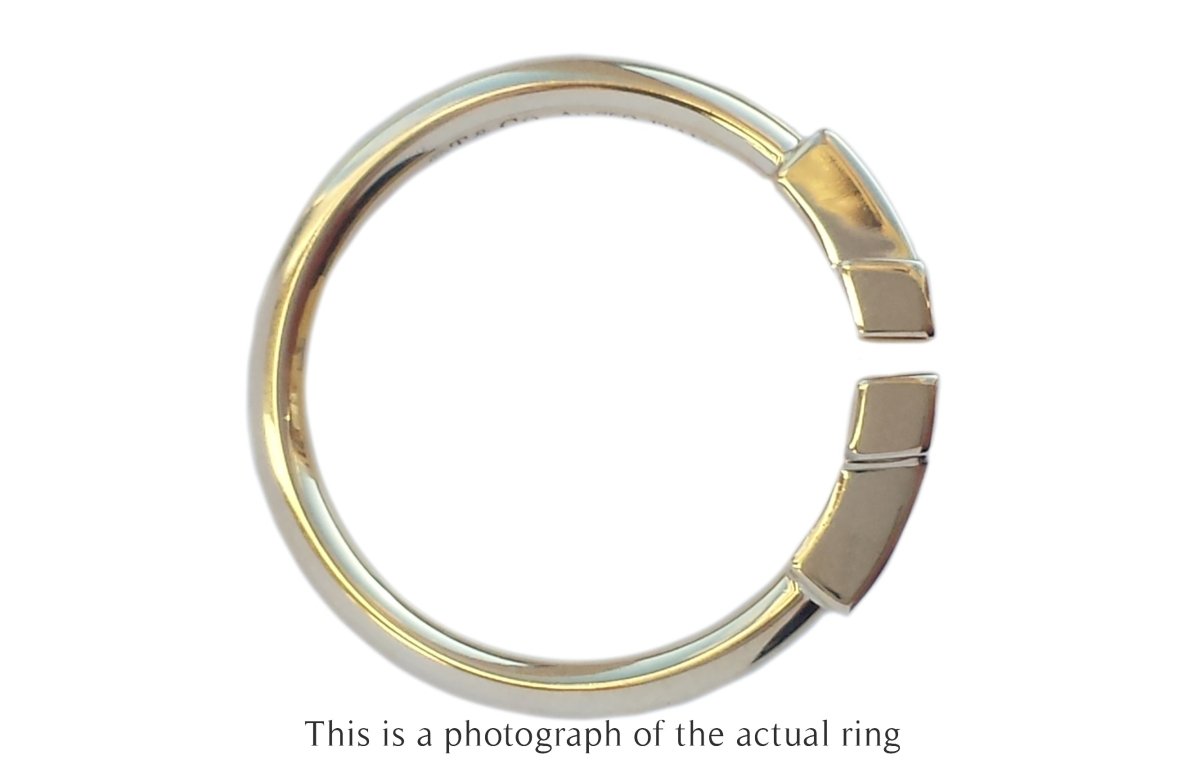 Tiffany & Co Turquoise T Wire 18k Gold Ring - Bloomsbury Manor Ltd