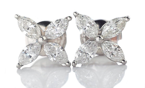 Tiffany & Co. Victoria® Diamond Earrings – Large 1.62ct Marquise Cut - Bloomsbury Manor Ltd