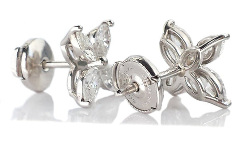 Tiffany & Co. Victoria® Diamond Earrings – Large 1.62ct Marquise Cut - Bloomsbury Manor Ltd