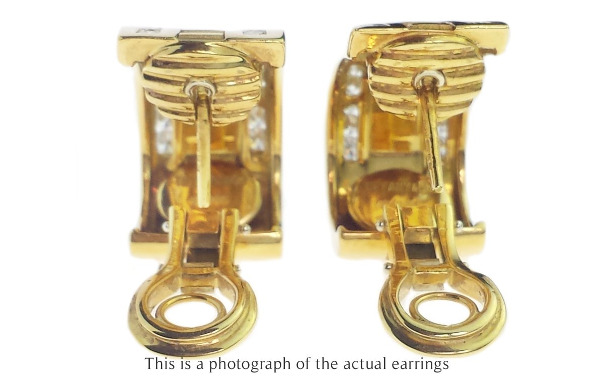 Tiffany & Co. Vintage Diamond Atlas Earrings 1995 - Bloomsbury Manor Ltd