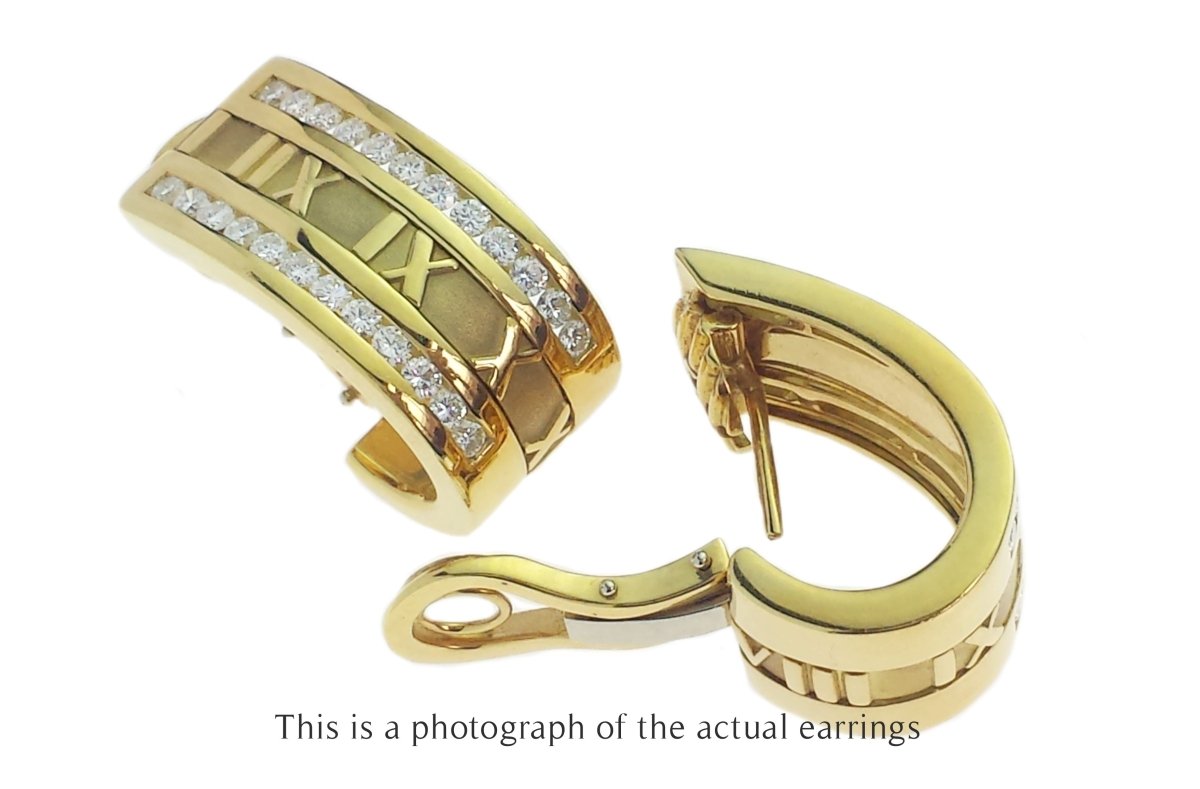 Tiffany & Co. Vintage Diamond Atlas Earrings 1995 - Bloomsbury Manor Ltd