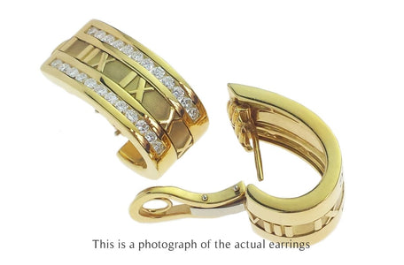 Tiffany & Co. Vintage Diamond Atlas Earrings 1995 - Bloomsbury Manor Ltd