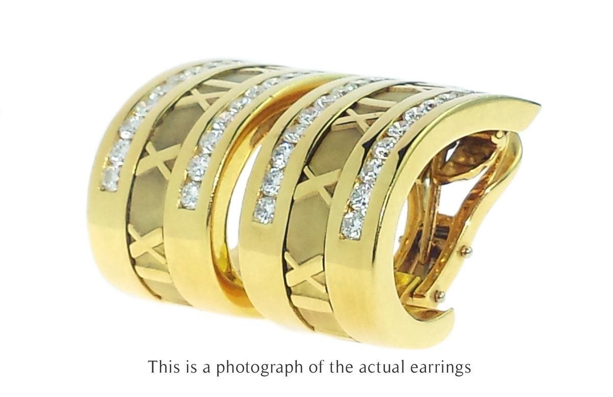 Tiffany & Co. Vintage Diamond Atlas Earrings 1995 - Bloomsbury Manor Ltd