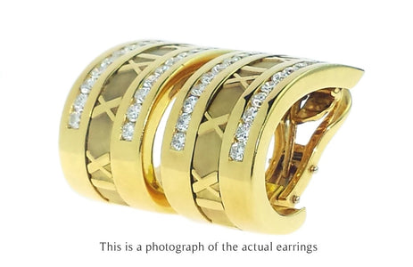 Tiffany & Co. Vintage Diamond Atlas Earrings 1995 - Bloomsbury Manor Ltd