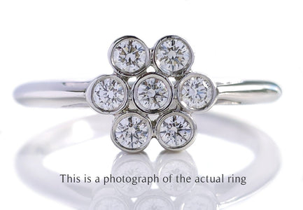 Tiffany & Co Vintage Flower Diamond Engagement Ring - Bloomsbury Manor Ltd