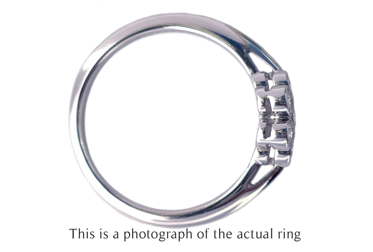 Tiffany & Co Vintage Flower Diamond Engagement Ring - Bloomsbury Manor Ltd