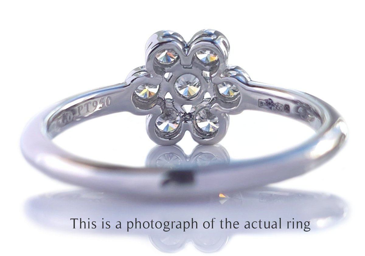 Tiffany & Co Vintage Flower Diamond Engagement Ring - Bloomsbury Manor Ltd