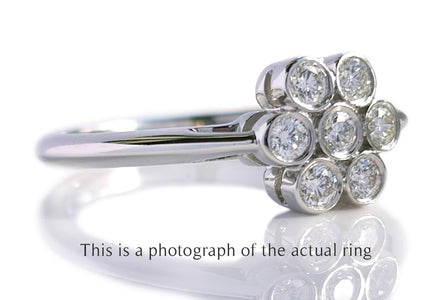 Tiffany & Co Vintage Flower Diamond Engagement Ring - Bloomsbury Manor Ltd