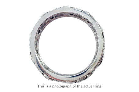 Tiffany & Co Wide Diamond Set Openwork Platinum Ring - Bloomsbury Manor Ltd