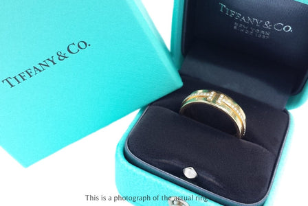 Tiffany & Co Wide T Diamond Ring 18k Gold - Bloomsbury Manor Ltd