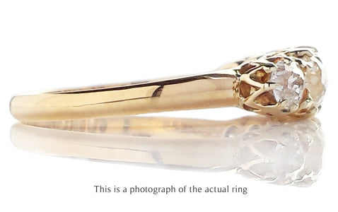 Victorian 5 Stone 1.40tcw Old European Cut Diamond Engagement Ring - Bloomsbury Manor Ltd