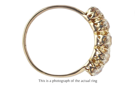 Victorian 5 Stone 1.40tcw Old European Cut Diamond Engagement Ring - Bloomsbury Manor Ltd