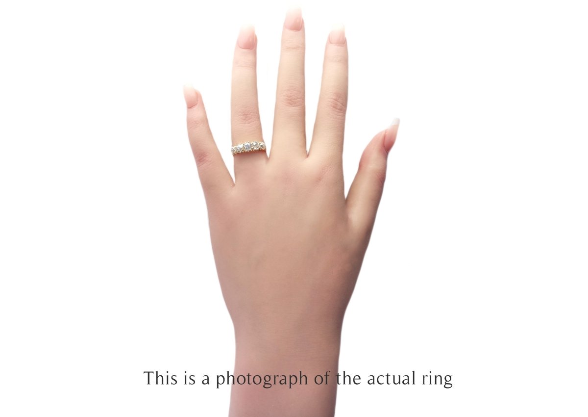 Victorian 5 Stone 1.40tcw Old European Cut Diamond Engagement Ring - Bloomsbury Manor Ltd