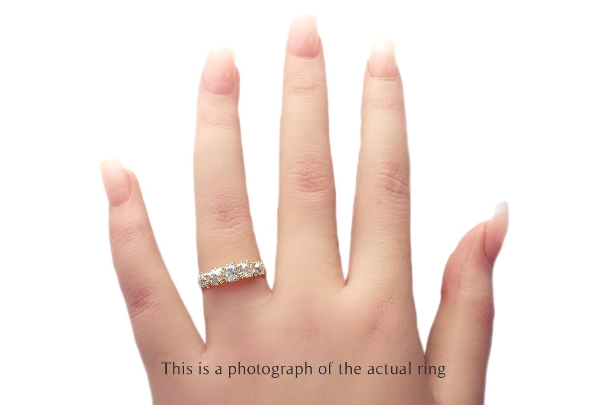 Victorian 5 Stone 1.40tcw Old European Cut Diamond Engagement Ring - Bloomsbury Manor Ltd