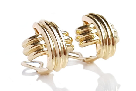 Vintage 1980s Tiffany & Co. Signature X 750 Earrings - Bloomsbury Manor Ltd