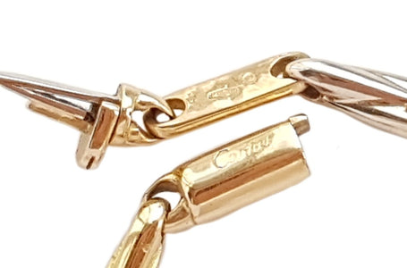 Vintage 1981 Cartier Large Panthère Molle Pendant Chain maker's marks detail - Bloomsbury Manor Ltd