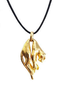 Vintage 1981 Cartier Large Panthère Molle Pendant Necklace with silk Cord - Bloomsbury Manor Ltd