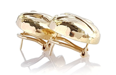Vintage 1990 Tiffany & Co Paloma Picasso Kiss Disc Earrings 18k Gold - Bloomsbury Manor Ltd