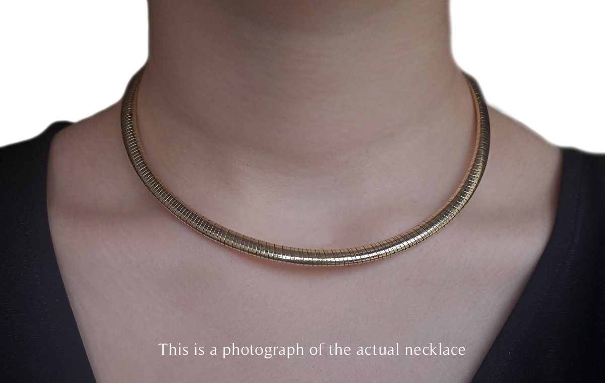 Vintage Cartier Bi - colour Tubogaz Necklace - Bloomsbury Manor Ltd