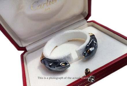 Vintage Cartier Panthere Silverium Black Bracelet - Bloomsbury Manor Ltd