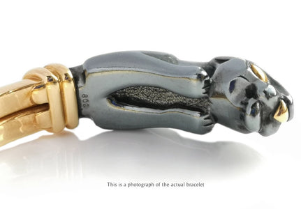 Vintage Cartier Panthere Silverium Black Bracelet - Bloomsbury Manor Ltd