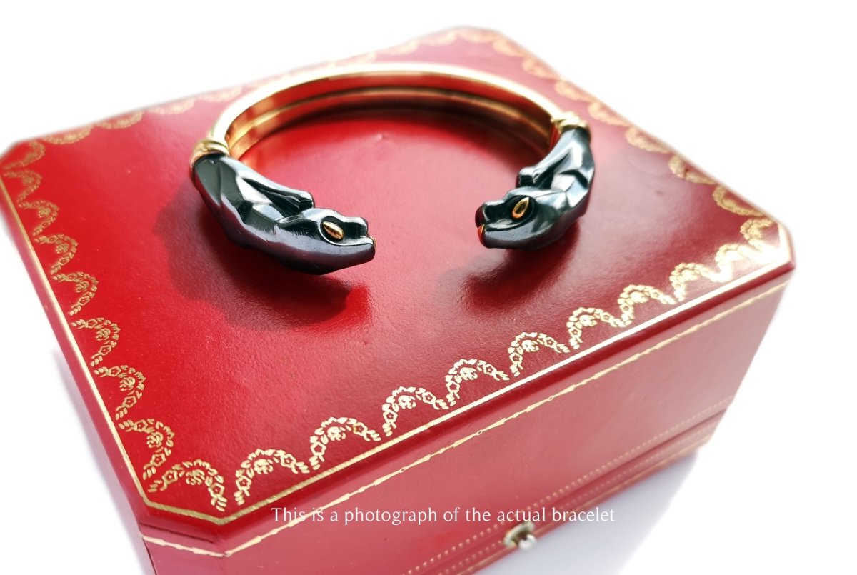 Vintage Cartier Panthere Silverium Black Bracelet - Bloomsbury Manor Ltd