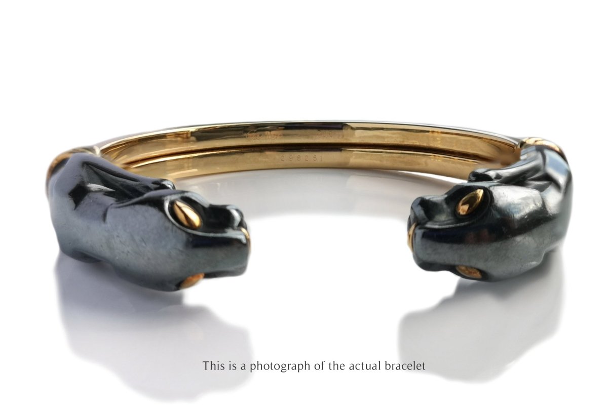 Vintage Cartier Panthere Silverium Black Bracelet - Bloomsbury Manor Ltd