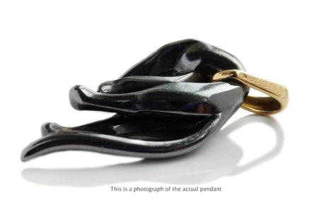 Vintage Cartier Silverium Panthere Black Pendant - Bloomsbury Manor Ltd