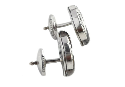A pair of Cartier Himalia stud earrings, in 18k White Gold, side view