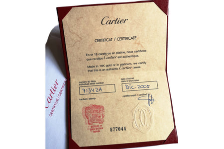 Cartier Certificate