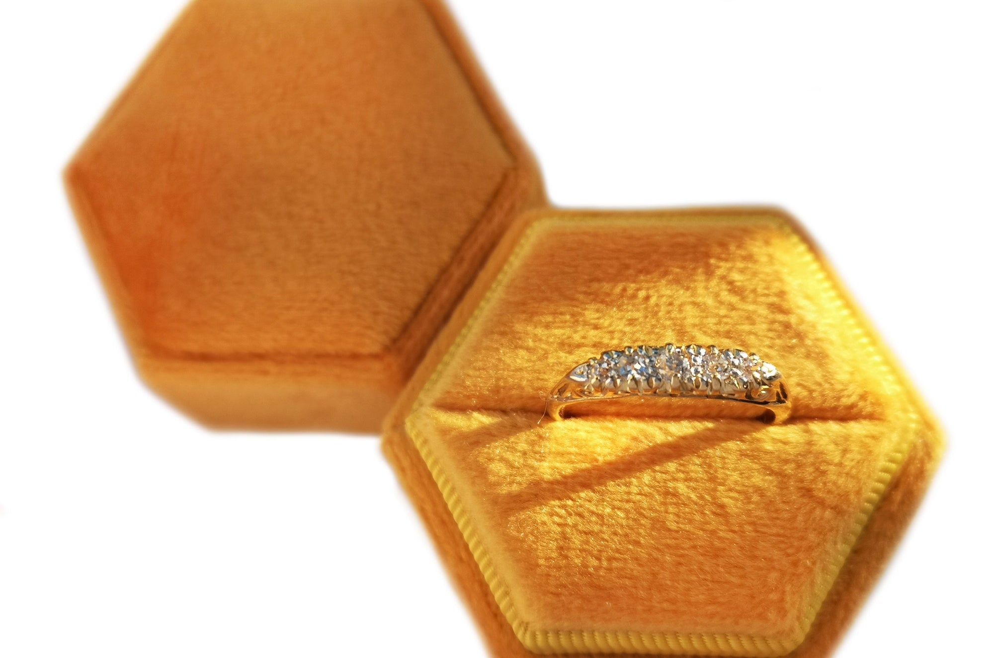 Antique Victorian 5 Stone Diamond 18k Engagement Ring
