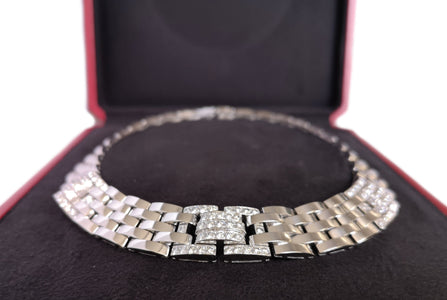 Cartier Maillon Panthere 6.25ct Diamond Necklace in box