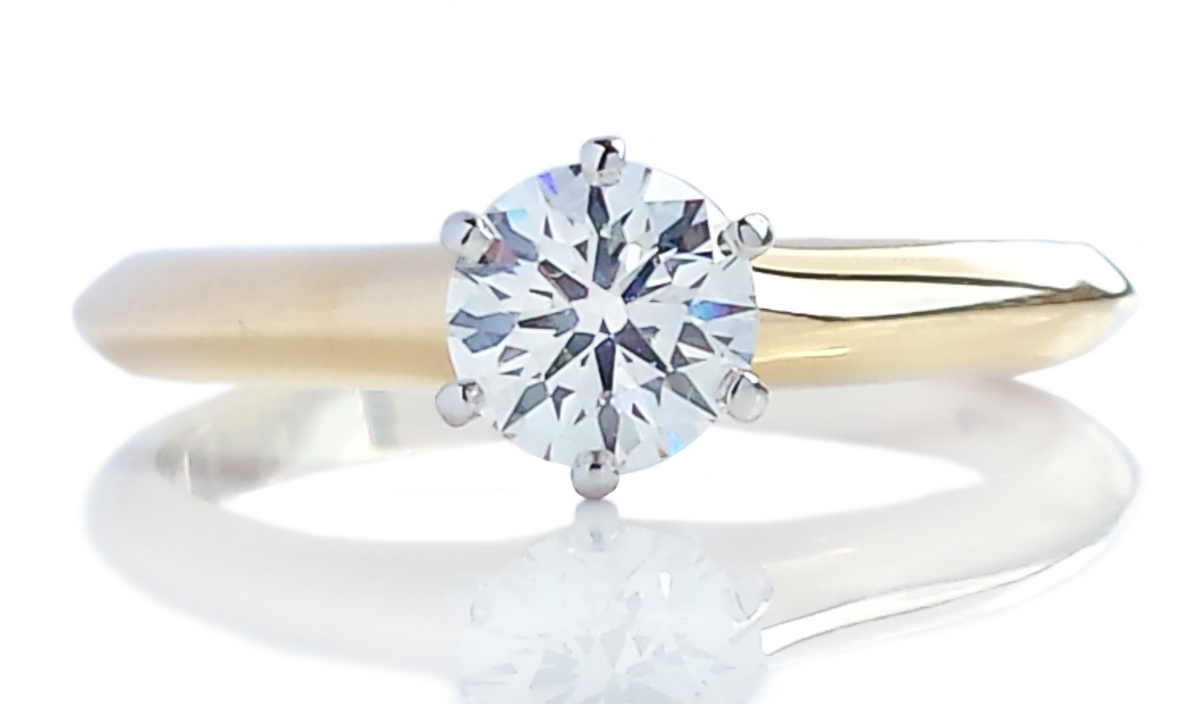 Tiffany & Co .49ct I/VVS1 Round Brilliant Engagement Ring 
