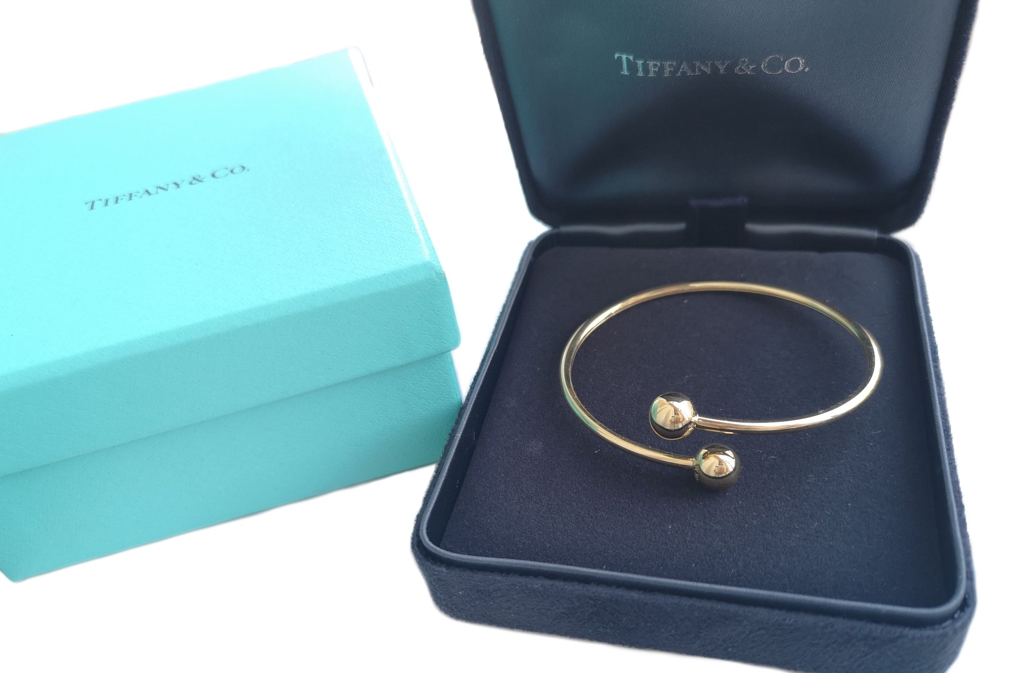 Tiffany & Co City Hardwear Ball Bypass 18k Gold Bracelet RRP £1625