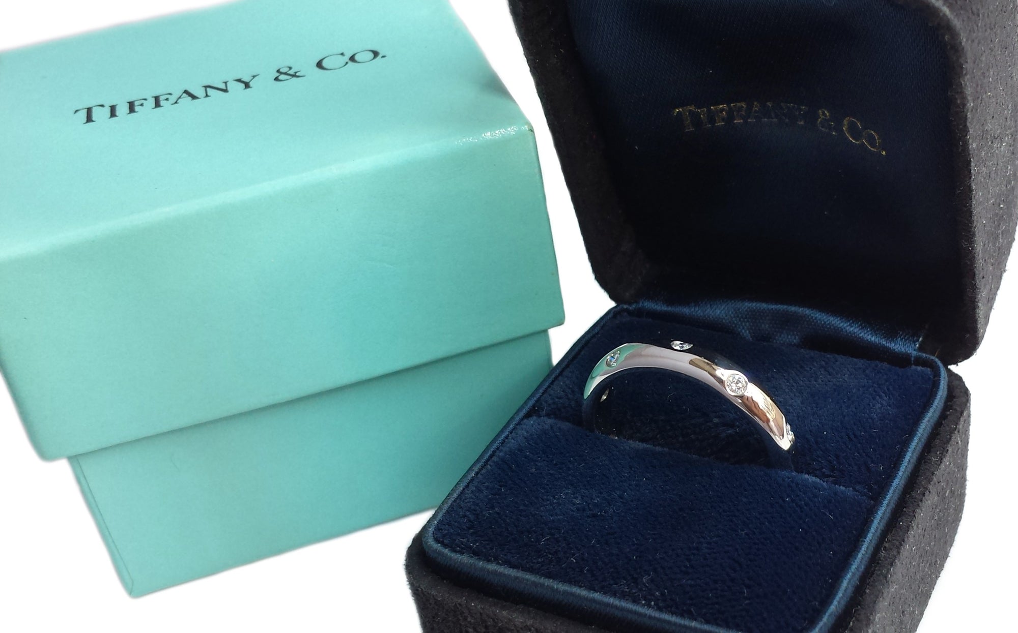 Tiffany & Co. 4mm Etoile Diamond Ring, Size Q