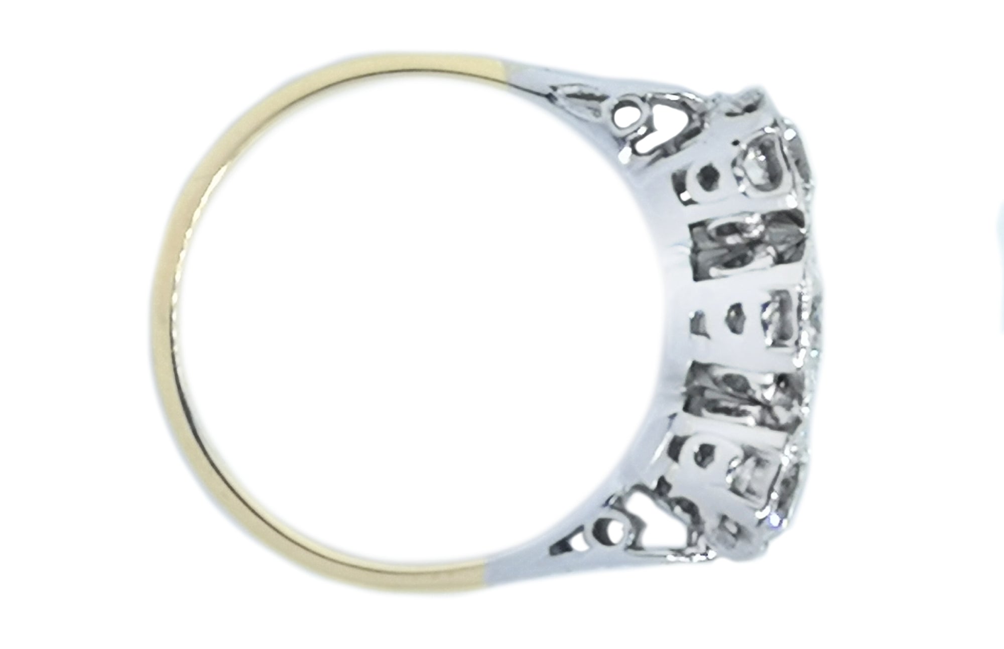 Vintage 1950s 1.40tcw G/VS 3-Stone Diamond Engagement Ring