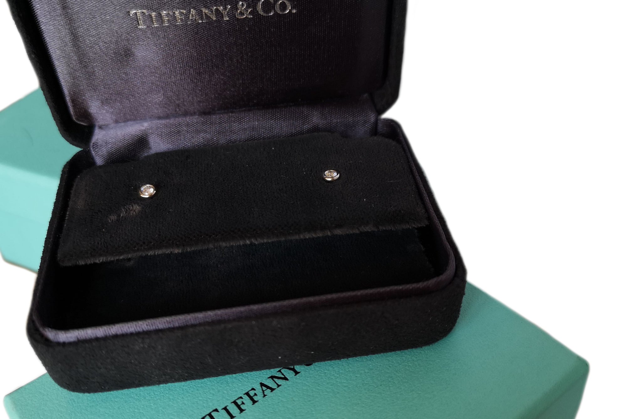 Tiffany & Co. 0.16ct Diamonds by the Yard Platinum Earrings